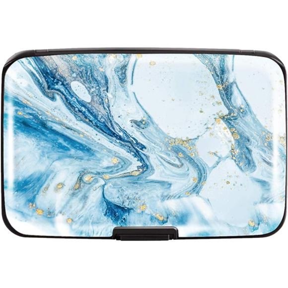 Mini Credit Card Holder, RFID Blocking Slim Hard Card Case ID Case Travel Wallet - Picture 5 of 7